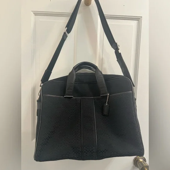 Coach Unisex Hudson Commuter Signature Briefcase Laptop Travel Bag Black‎ - Picture 5 of 9